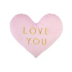 Vankúš v tvare srdiečka dominuje zlatým vyšívaným nápisom I Love You. Je ideálnym praktickým darčekom, ak chcete potešiť svoju polovičku.