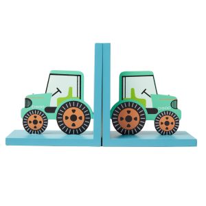 Knižné zarážky na knihy v tvare traktorov. Vyrobené z MDF.