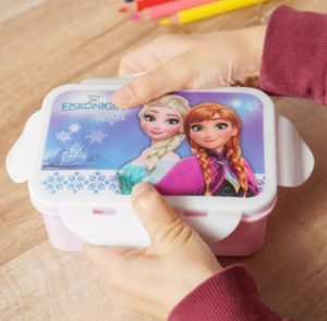 Plastová dóza Anna a Elsa z rozprávky Frozen.