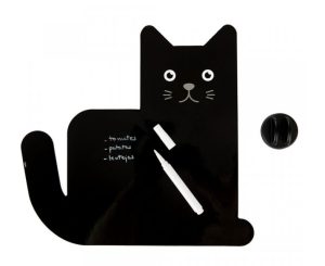 Magnetická ohybná tabuľa Meow v tvare mačky s fixkou.